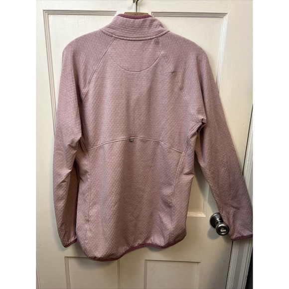 LL Bean Women's Quilted Half Zip Long Sleeve Pullover Thumb Holes Pink Medium - Picture 2 of 8